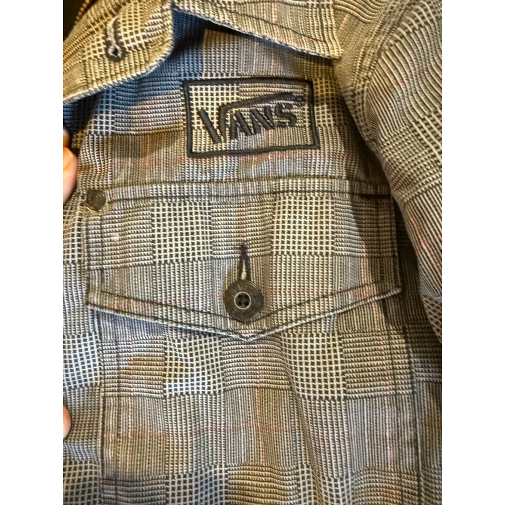 Men's Vans Gray Plaid Jacket Size L - Picture 5 of 9